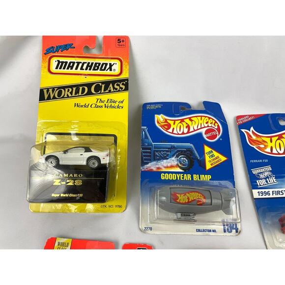 Lot of 7 Matchbox Hot Wheels Diecast Cars Ferrari Gift 1990s Camaro Blimp Racing - Picture 5 of 10